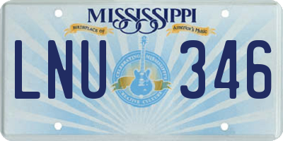 MS license plate LNU346