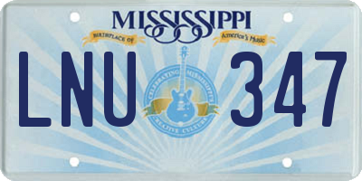 MS license plate LNU347