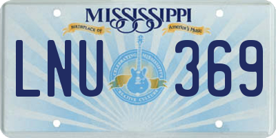MS license plate LNU369