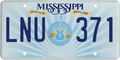 MS license plate LNU371