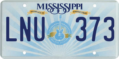 MS license plate LNU373
