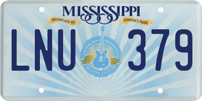 MS license plate LNU379