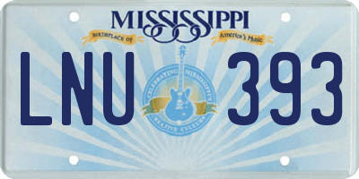 MS license plate LNU393