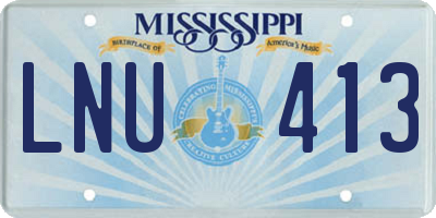 MS license plate LNU413