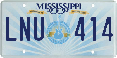 MS license plate LNU414