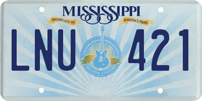 MS license plate LNU421
