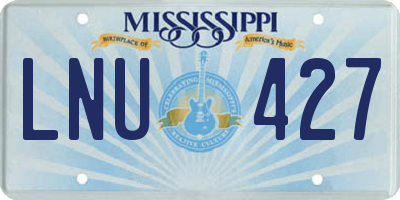 MS license plate LNU427