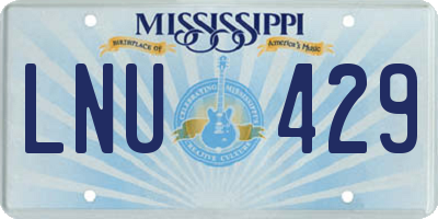 MS license plate LNU429