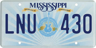 MS license plate LNU430