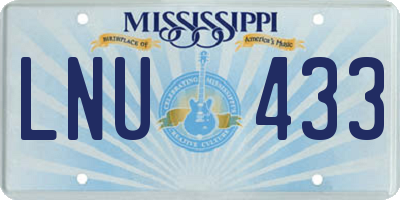 MS license plate LNU433