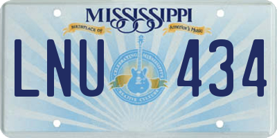 MS license plate LNU434