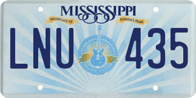MS license plate LNU435