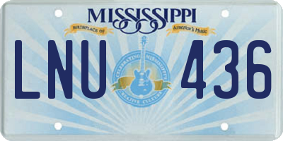 MS license plate LNU436