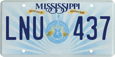 MS license plate LNU437