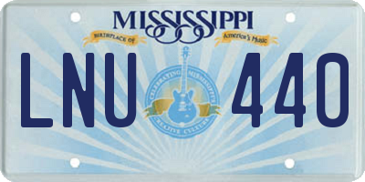 MS license plate LNU440