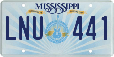 MS license plate LNU441