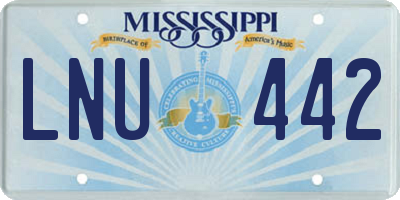 MS license plate LNU442