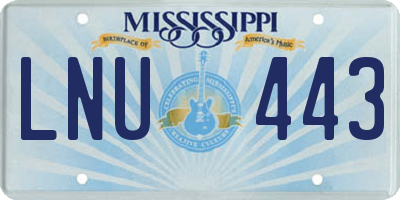 MS license plate LNU443