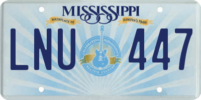 MS license plate LNU447