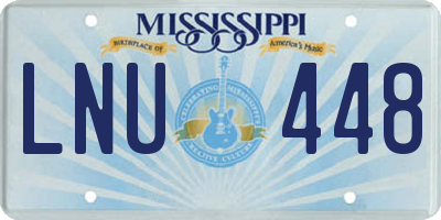 MS license plate LNU448