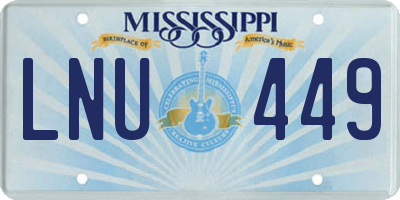 MS license plate LNU449