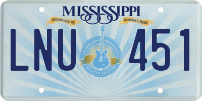 MS license plate LNU451