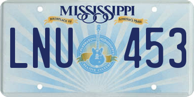 MS license plate LNU453