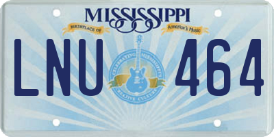 MS license plate LNU464