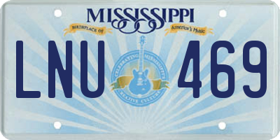MS license plate LNU469