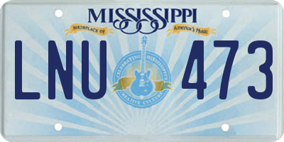 MS license plate LNU473