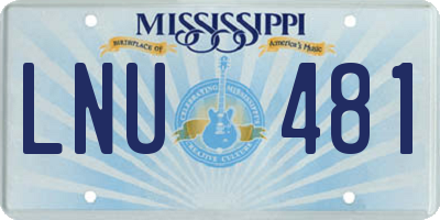 MS license plate LNU481