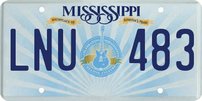 MS license plate LNU483