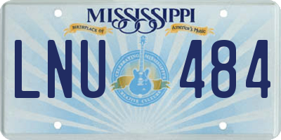 MS license plate LNU484