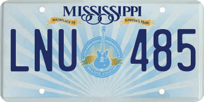 MS license plate LNU485