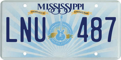 MS license plate LNU487