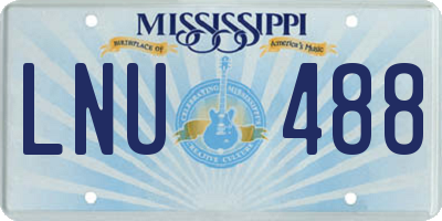 MS license plate LNU488