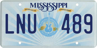 MS license plate LNU489