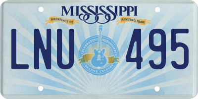 MS license plate LNU495