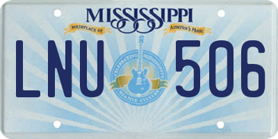 MS license plate LNU506