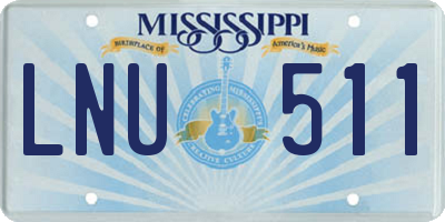 MS license plate LNU511