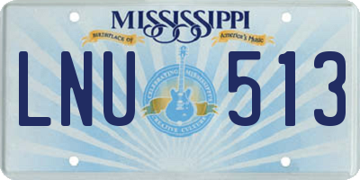 MS license plate LNU513