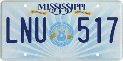 MS license plate LNU517