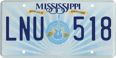 MS license plate LNU518