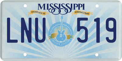 MS license plate LNU519