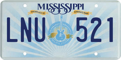MS license plate LNU521