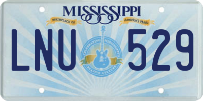MS license plate LNU529