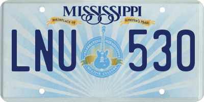 MS license plate LNU530