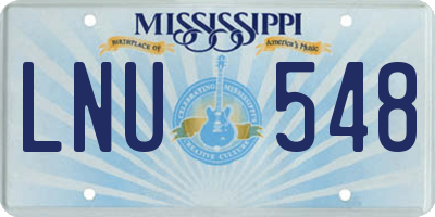 MS license plate LNU548