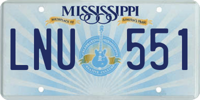 MS license plate LNU551