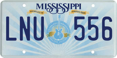 MS license plate LNU556